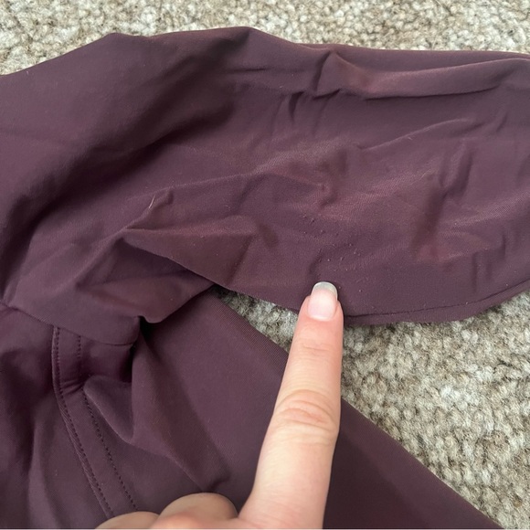 Tracksmith fresh pond long sleeve half zip in wine - Picture 3 of 4